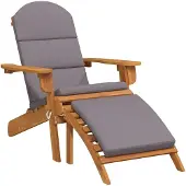 vidaXL Tuinstoel Adirondack met voetensteun massief acaciahout