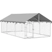 vidaXL Hondenkennel voor buiten met dak 400x200x150 cm