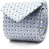 Suitable Stropdas Zijde Blokjes Blauw -