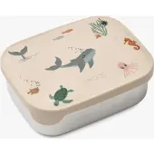 Liewood Thermoskan 'Arthur' crème / stone grey / spar / zilver
