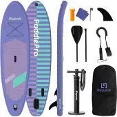 LifeGoods SUP Board Allround Compact - 100 KG Draagkracht - 300 x 76 cm - Opblaasbaar - Compleet SUP pakket - Paars