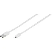 Vivanco Kabel USB - microUSB 1,0 m, weiß (35816)