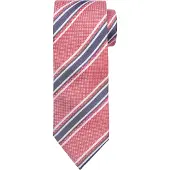 Suitable Stropdas Zijde Streep F91-10 - | Rood | Maat one size