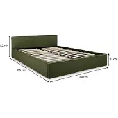 Idimex Gestoffeerd bed PESARO 140x200 cm met lattenbodem – Groen