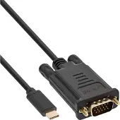 InLine USB Display kabel, USB-C male naar VGA male, 2m