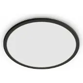 Philips LED Plafondlamp | Superslim | Ø 30 cm | Rond | 2700K | IP44 | Zwart | Dimbaar | 18W