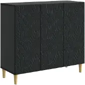 vidaXL Dressoir Zwart 89 x 34,5 x 80 cm Bewerkt hout