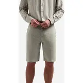 No-excess Short chino with linen taupe