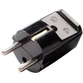 Kaiser Martin Zwarte MK Stekker Aardingscontactsysteem - 616/sw [50 stuks]