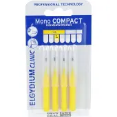 Elgydium Mondverzorging Clinic Interdentale borstel Mono Compact Geel | Fijn | ISO 2 1 mm 4 St Tandenborstel