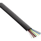 InLine modulaire kabel, 8-aderig plat lint zwart, 100m ring