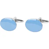 Suitable Manchetknoop Licht Blauw Ovaal NR100 - | Lichtblauw | Maat one size