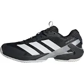 Adidas Sportschoen 'Adizero Ubersonic 5 Clay' grijs / zwart / wit