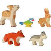 Gollnest & Kiesel Bosdieren - Starterpack - 5 Stuks - Hout - 3 Jaar