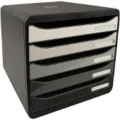 Exacompta Shades of grey Ladekastje Kunststof Grijs 5 Lades 27,8 x 34,7 x 27,1 cm
