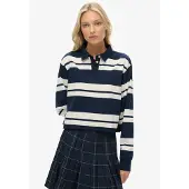 Superdry Oversized shirt 'Athletic Essentials' marine / natuurwit