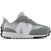 New Balance Kids Leren sneakers 327 New-B Hook & Loop grijs (22.5), Plat, Klittenband, Sportief, kinderkleding I327V1_KL