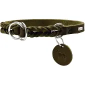 Hunter Dressuurhalsband Massief Onderwijs (40, 41, 42, 43, 44, 45, Hond), Kraag + Leiband