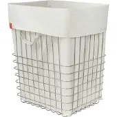 Mette Ditmer Store-it opbergmand met katoenen zak large Chrome