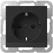 Gira Systeem 55 Led Veiligheid Plus Schuko Stopcontact Zwart Matt - 4170005