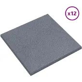 vidaXL Valbescherming Tegels 12 st Grijs 50 x 50 cm Rubber