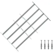 vidaXL Beveiligingsrooster voor ramen met 4 kruisbalken 3 pcs