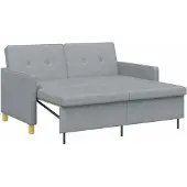 vidaXL Uittrekbare Slaapbank Lichtgrijs 154 x 94,5 x 80,5 cm