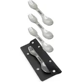 Black+blum Campingbestek Spork Zilver (Set van 4)