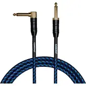 Cascha Professional Line Guitar Cable 9 m Recht - Gebogen Instrumentkabel