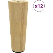 vidaXL Meubelvoeten 12 st Bruin Ø 44 x 100 mm Massief Eucalyptus Hout