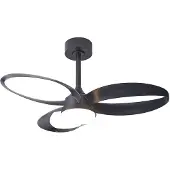 Mantra-Iluminacion Infinity LED plafondventilator, zwart, DC, stil, CCT - Mantra , Infinity, dimbare, Zwart, Woonkamer, Kunststof, Modern