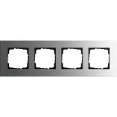 Gira 0214219, afdekraam voor 4 modules, Esprit, roestvrij staal