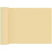 vidaXL Balkonscherm 1,2 x 25 m Stof met PU-coating Beige