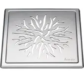 Smedbo Afvoerrooster outline met kroonpatroon 20x20x0.55 cm rvs