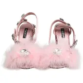 Dolce&Gabbana Roze Pailletten Enkelsandalen Schoenen