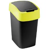 Curver Flip-Bin Afvalbak Zwart/Geel 9L