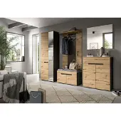 Xonox Canu kledingkastcombinatie inclusief zitkussen artisan nb basaltgrijs nb