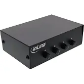InLine seriële schakelaar handmatig 4-voudig, RS232, 9-pins Sub-D