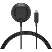 Belkin UltraCharge draadloze oplader Qi2, 25W, met voet, lichtgrijs. Modelnummer: WIA013hqBK