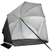 VirtuFit Strandparasol - Windscherm - Strandtent - 160 cm - Zwart