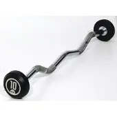 Muscle Power Vaste Curl Halterstang Rubber - 10 kg
