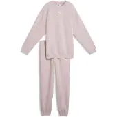 Puma joggingpak met ronde hals - roze Effen - maat 164