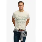 Superdry Shirt 'Industry Worker' ecru / jade groen