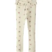 Lil´ Atelier Leggings 'NMFGavo' crème / lichtlila / pitaja roze