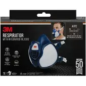 3M mondmasker met geïntegreerde filters, herbruikbaar, biedt A1P2 ademhalingsbescherming