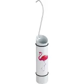 Wenko luchtbevochtiger Flamingo 20 cm RVS wit/roze 2 delig