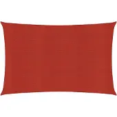 vidaXL Zonnezeil 160 g/m² 6x7 m HDPE rood