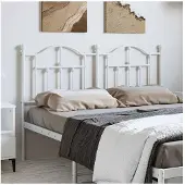vidaXL Vervangend hoofdbord 150 cm metaal wit