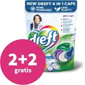 Dreft 2+2 Gratis: Caps 4in1 Blue Dream 42 Stuks