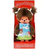 Monchhichi Mädchen mit Storchen-Kleid